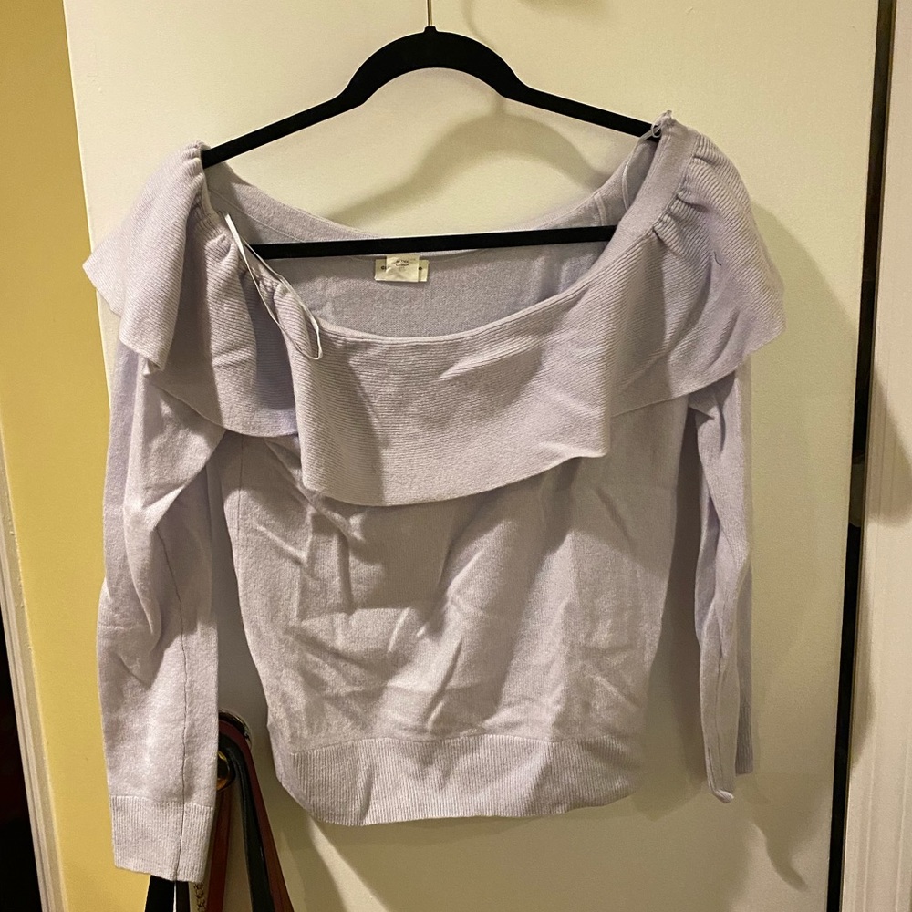 Club Monaco Cashmere Ruffled Sweater